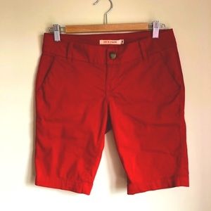 3/$30💚Life In Progress orange red long bermuda shorts bottoms size 26 womens